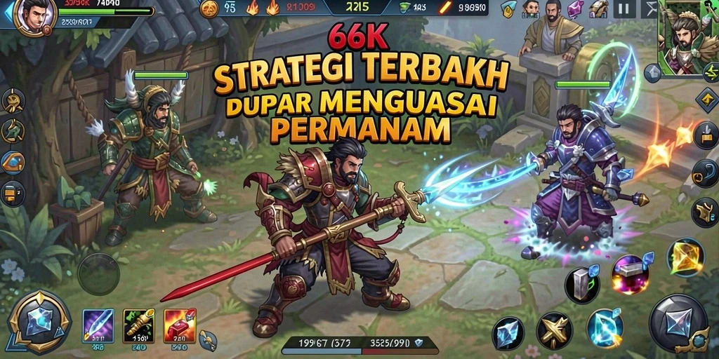Tampilan gameplay menegangkan dari 66K yang penuh strategi.