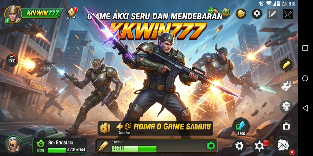 Tangkapan layar utama KKWIN777 yang menunjukkan aksi gameplay yang mendebarkan.