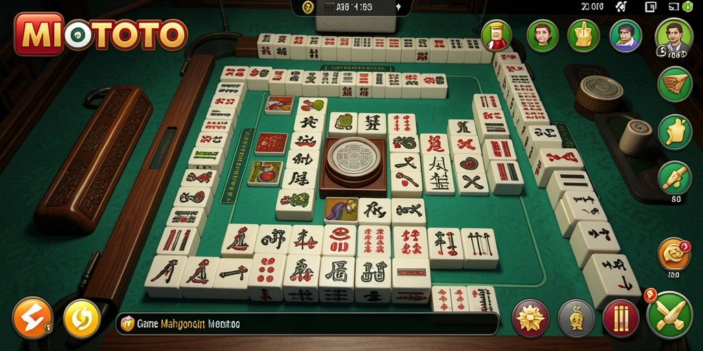 Tampilan menarik dari gameplay Mahjong di MIOTOTO.