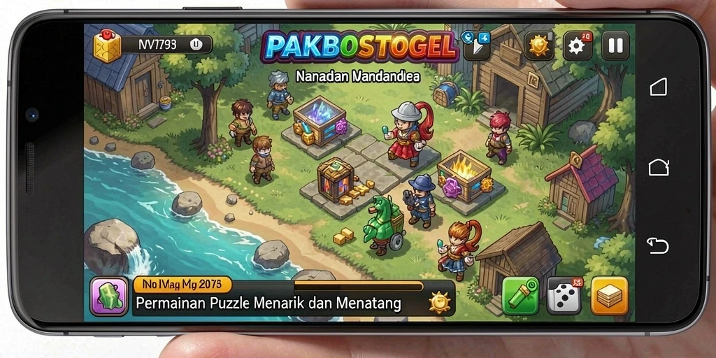 Screenshot gameplay PAKBOSTOGEL yang menunjukkan tantangan Puzzle.