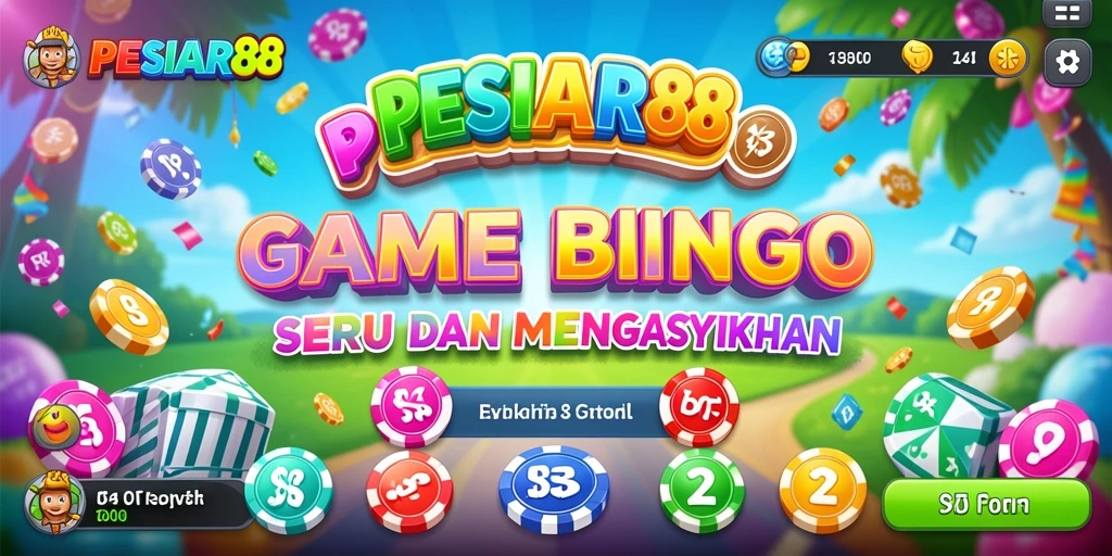 Tampilan gameplay PESIAR88 dengan desain bingo yang menarik.