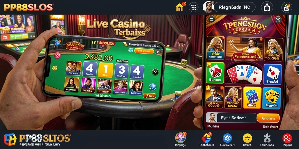 Tampilan gameplay Live Casino yang menegangkan dan interaktif di PP88SLOTS.