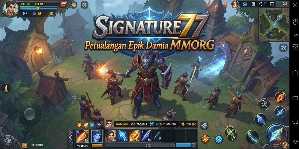 Tangkapan layar menampilkan aksi seru dalam <strong>SIGNATURE77</strong> gameplay MMORPG.