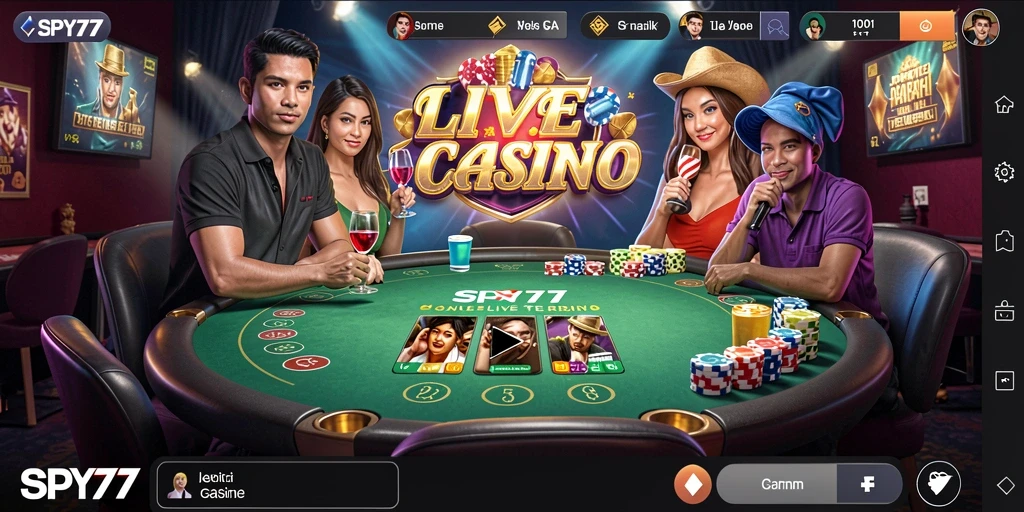 Tampilan gameplay SPY77 yang mendebarkan di Live Casino.