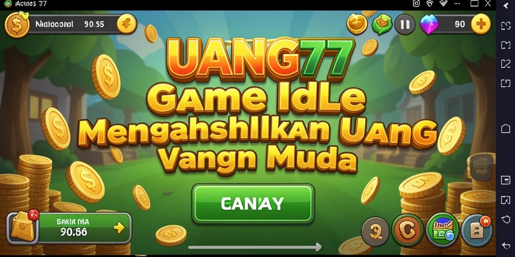 Tampilan menarik dari gameplay UANG77 yang penuh warna.