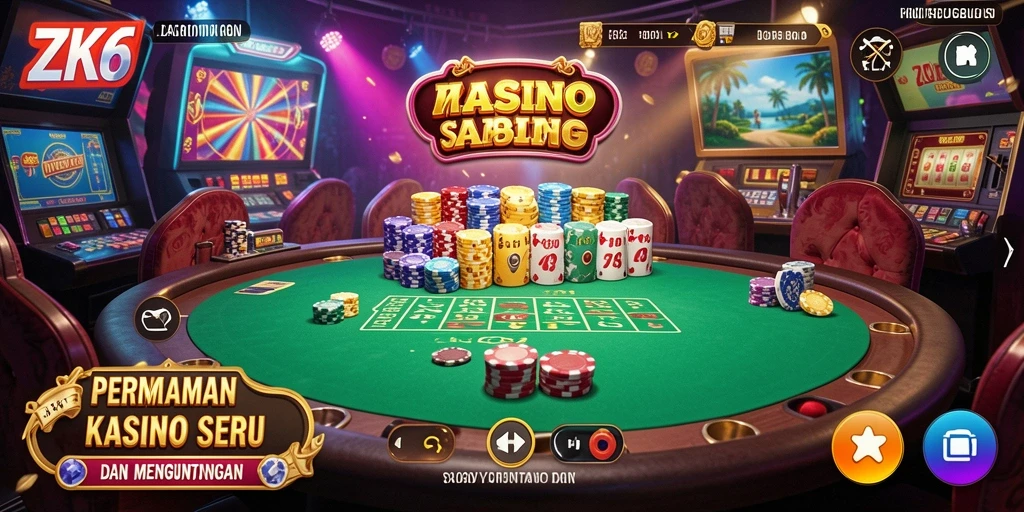 Menampilkan gameplay seru dari ZK6 di Kasino.