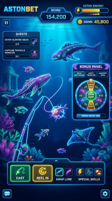 Tampilan utama aplikasi Astonbet dengan berbagai pilihan game.
